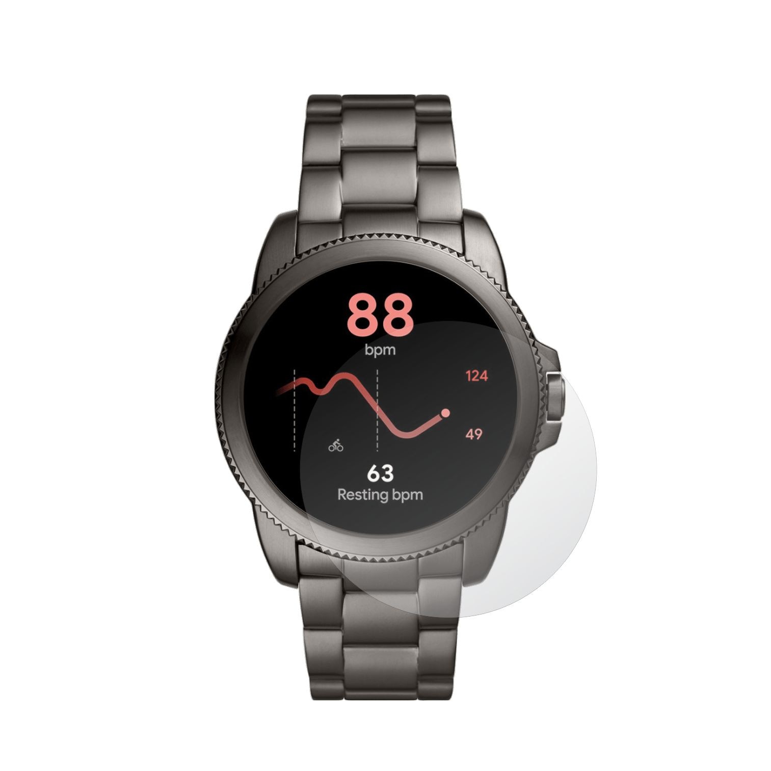 Set 2X Folie Protectie Ecran pentru Smartwatch Fossil Gen 5E Men's 44mm, Invisible Skinz UHD AutoRegeneranta, Siliconica Ultra-Clear cu Acoperire Totala, Adeziva si Flexibila