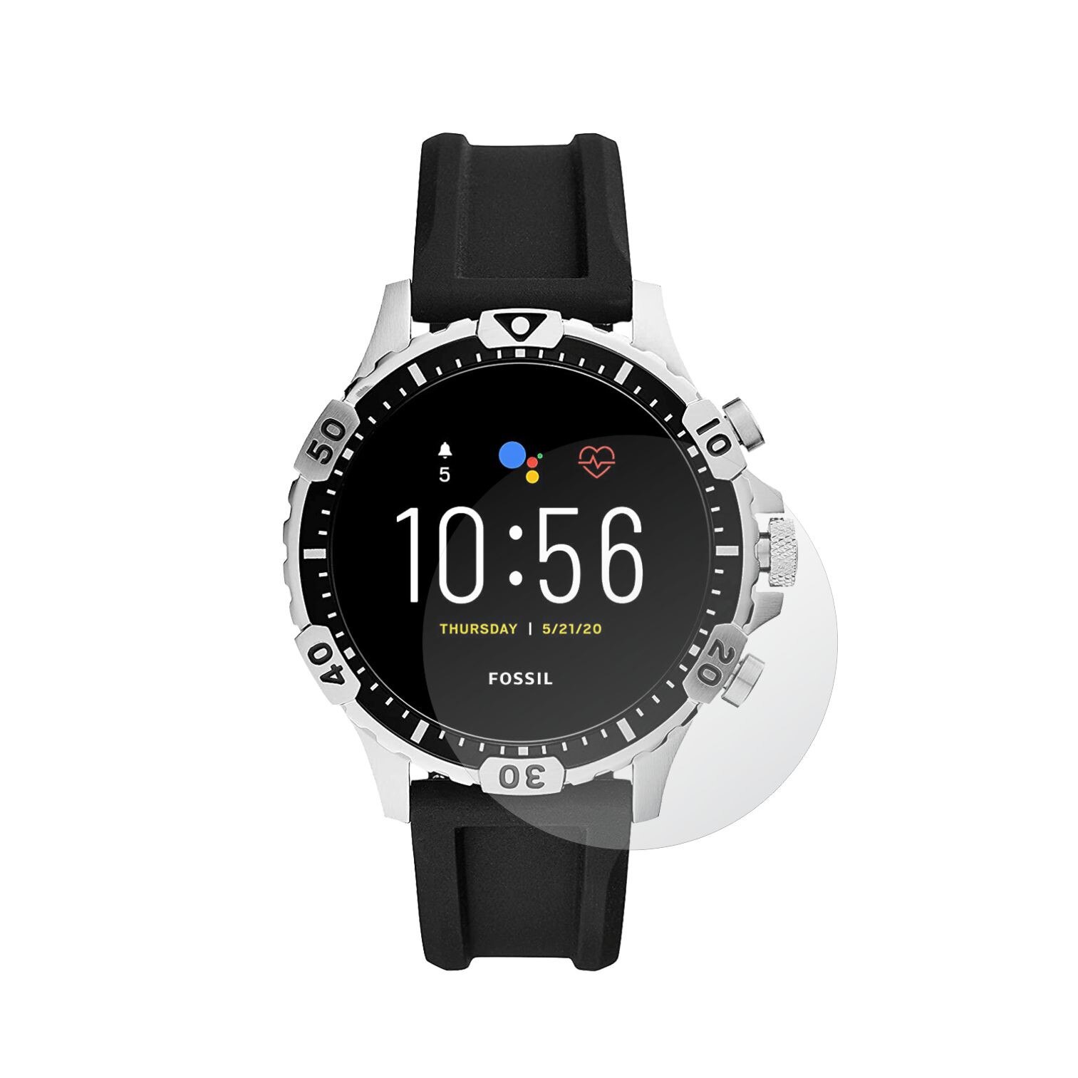 Set 4X Folie Protectie Ecran pentru Smartwatch Fossil Gen 5 Garrett HR, Invisible Skinz Matte, Siliconica Mata Anti-Amprenta, Anti-Reflex, Adeziva si Flexibila