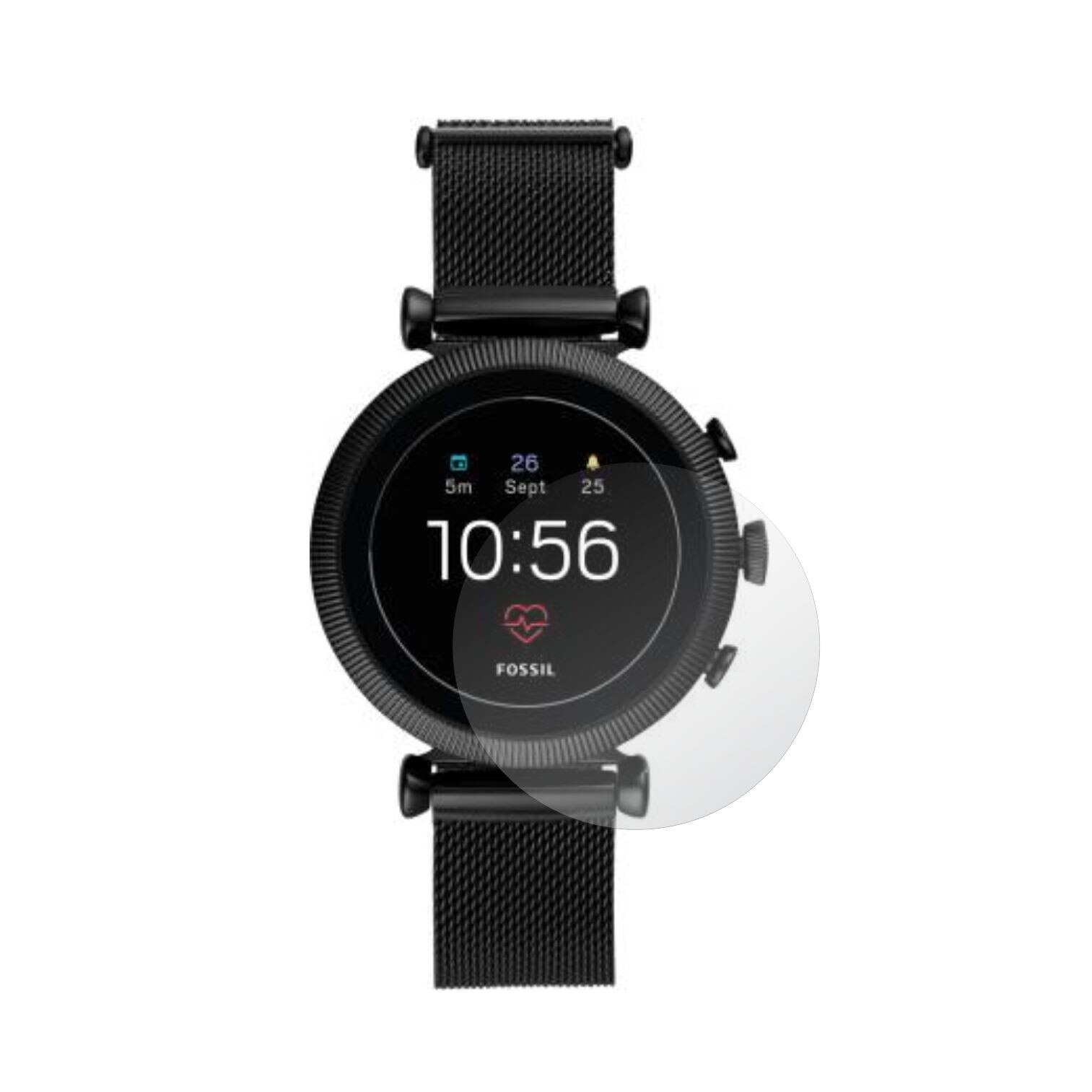 Set 4X Folie Protectie Ecran pentru Smartwatch Fossil Gen 4 Sloan HR, Invisible Skinz Matte, Siliconica Mata Anti-Amprenta, Anti-Reflex, Adeziva si Flexibila