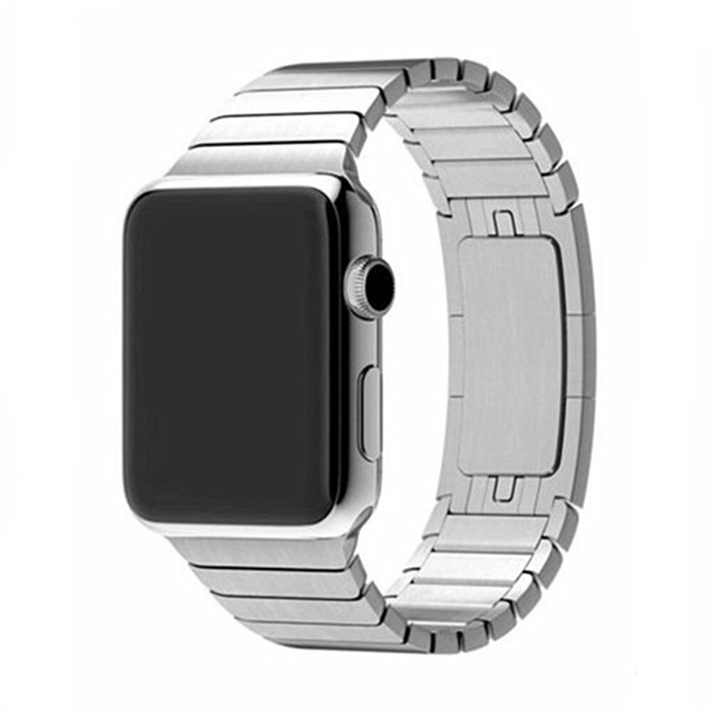 Curea compatibila Apple Watch Seria 1, 2, 3, 4, 5, 6, SE, 38/40mm metalica Argintie