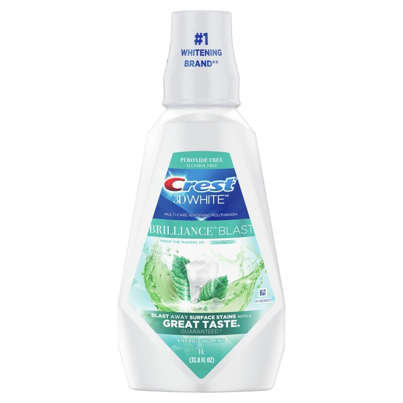 Apa de Gura, Crest, 3D White, Brilliance Blast, Aroma de Menta, 1000ml