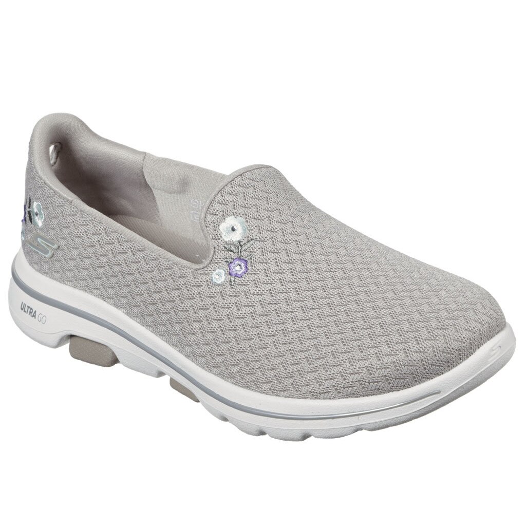 Pantofi sport femei SKECHERS GO WALK 5 - GARLAND, Gri