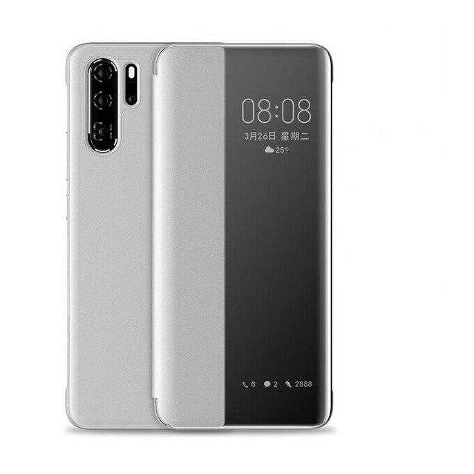 Husa flip inteligenta pentru Huawei P40, Silver