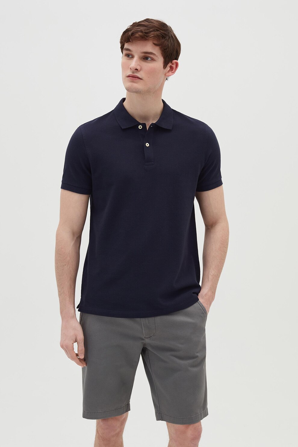 OVS, Bermude chino cu model uni, Gri inchis, M-L