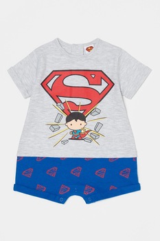 OVS, Salopeta cu imprimeu cu Superman si model 2in1, Gri deschis/Albastru/Rosu, Gri deschis/Albastru/Rosu, 74 CM OVS, Salopeta cu imprimeu cu Superman si model 2in1, Gri deschis/Albastru/Rosu, Gri deschis/Albastru/Rosu, 74 CM