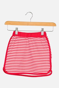 OVS, Fusta de bumbac cu model in dungi, Rosu/Alb OVS, Fusta de bumbac cu model in dungi, Rosu/Alb