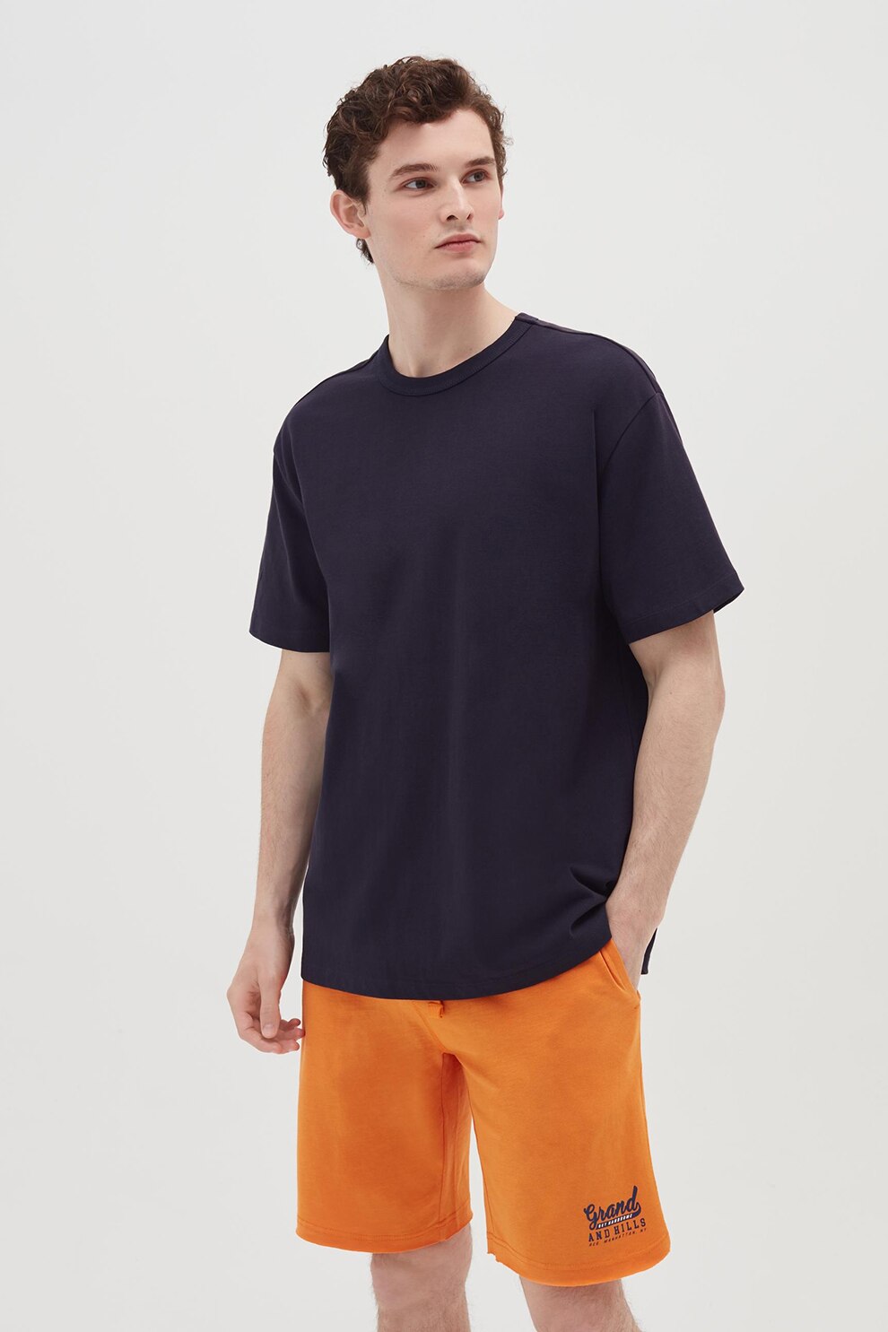 OVS, Pantaloni scurti cu snur de ajustare in talie, Oranj