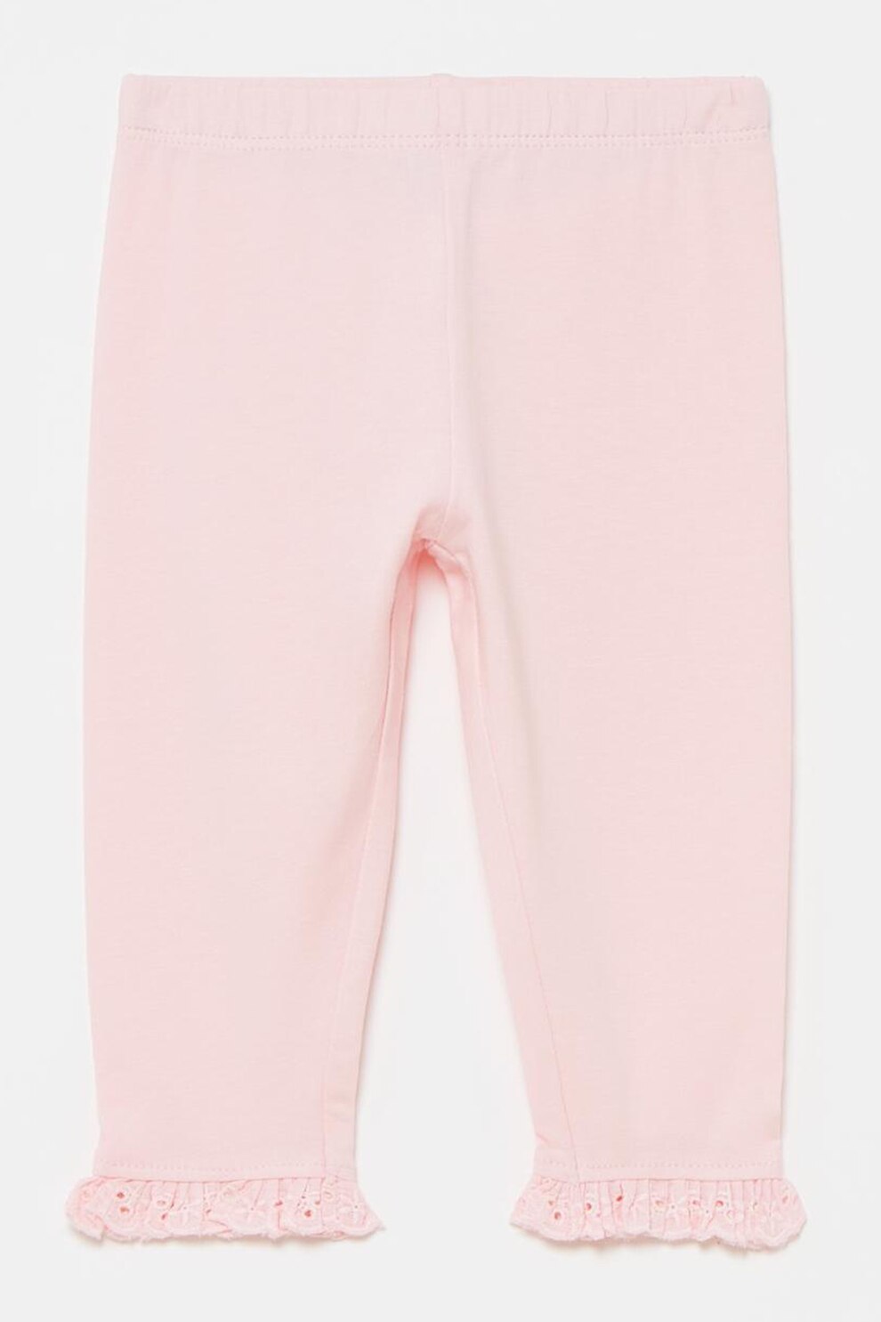 OVS, Colanti din bumbac cu talie elastica, Roz pastel, 92 CM