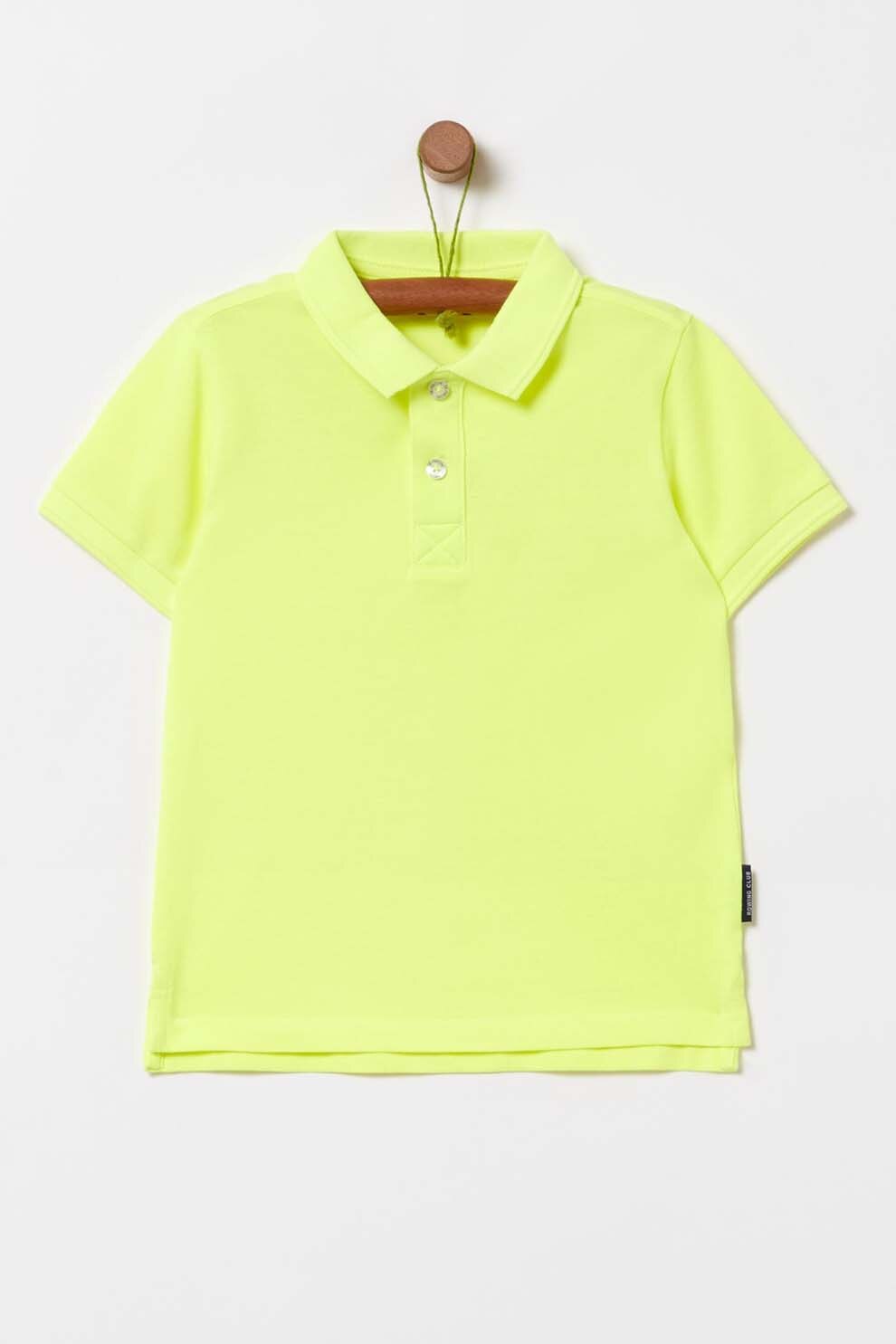 OVS, Tricou polo din bumbac pique, Galben deschis
