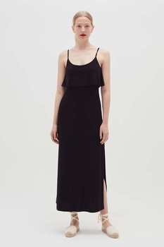 OVS, Rochie de jerseu cu slit lateral adanc, Negru OVS, Rochie de jerseu cu slit lateral adanc, Negru