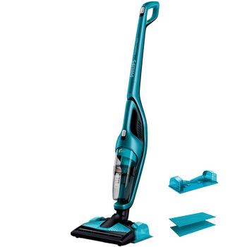 Aspirator vertical si mop portabil PHILIPS PowerPro Aqua 3 in 1 FC6404/01, 13.14 kWh/an, 0.6l, 18V, Albastru Aspirator vertical si mop portabil PHILIPS PowerPro Aqua 3 in 1 FC6404/01, 13.14 kWh/an, 0.6l, 18V, Albastru