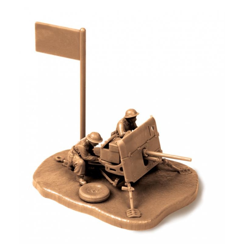 Macheta Militara Zvezda British Anti-tank Gun QF 2 PDR 40mm cu echipaj 1:100 ZVEZ 6169