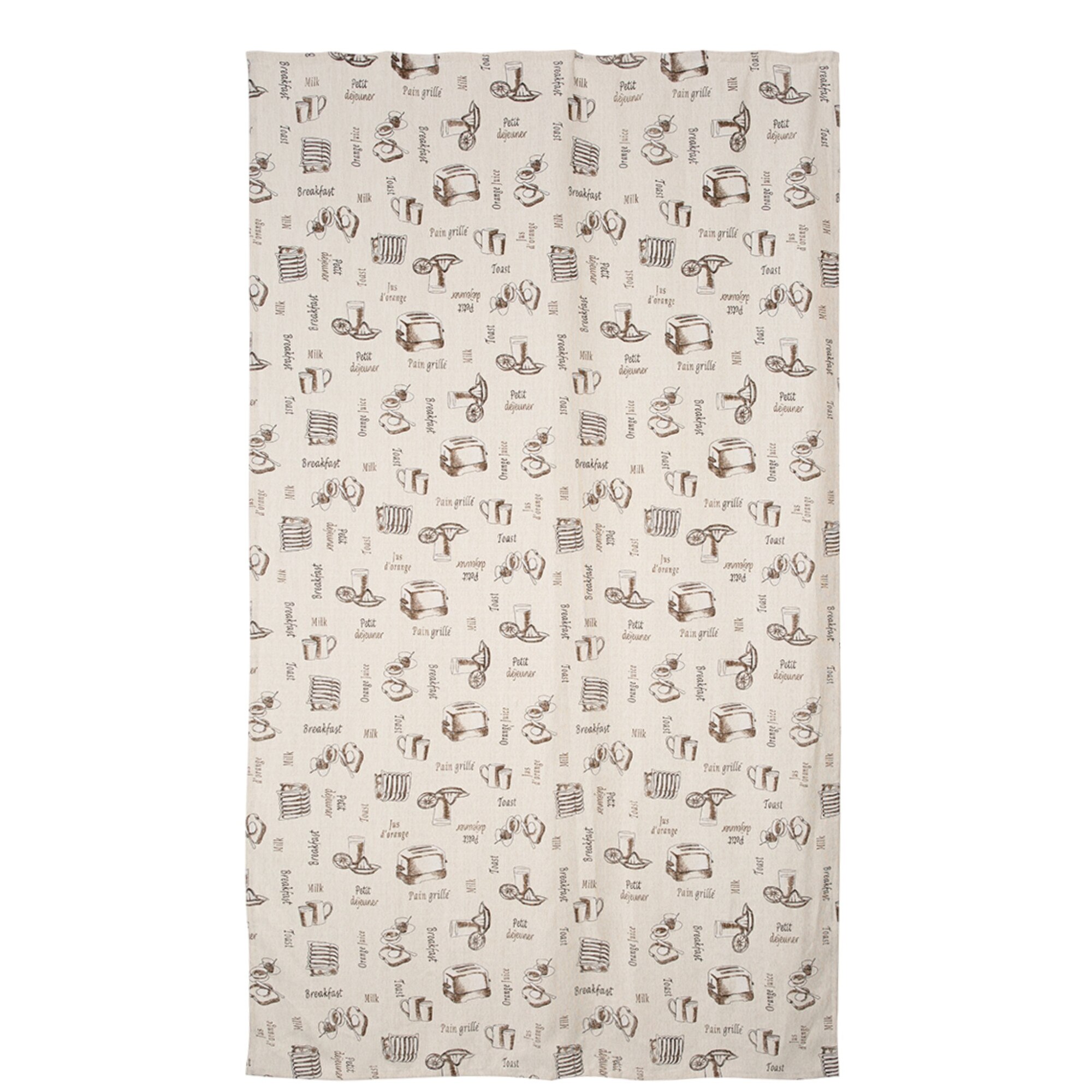 Draperie 140x245 cm, model 3100/1, prindere cu rejansa, crem/maro