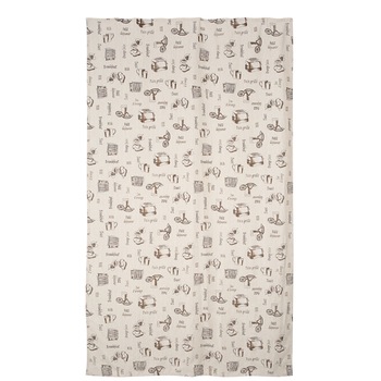 Draperie 140x245 cm, model 3100/1, prindere cu rejansa, crem/maro Draperie 140x245 cm, model 3100/1, prindere cu rejansa, crem/maro