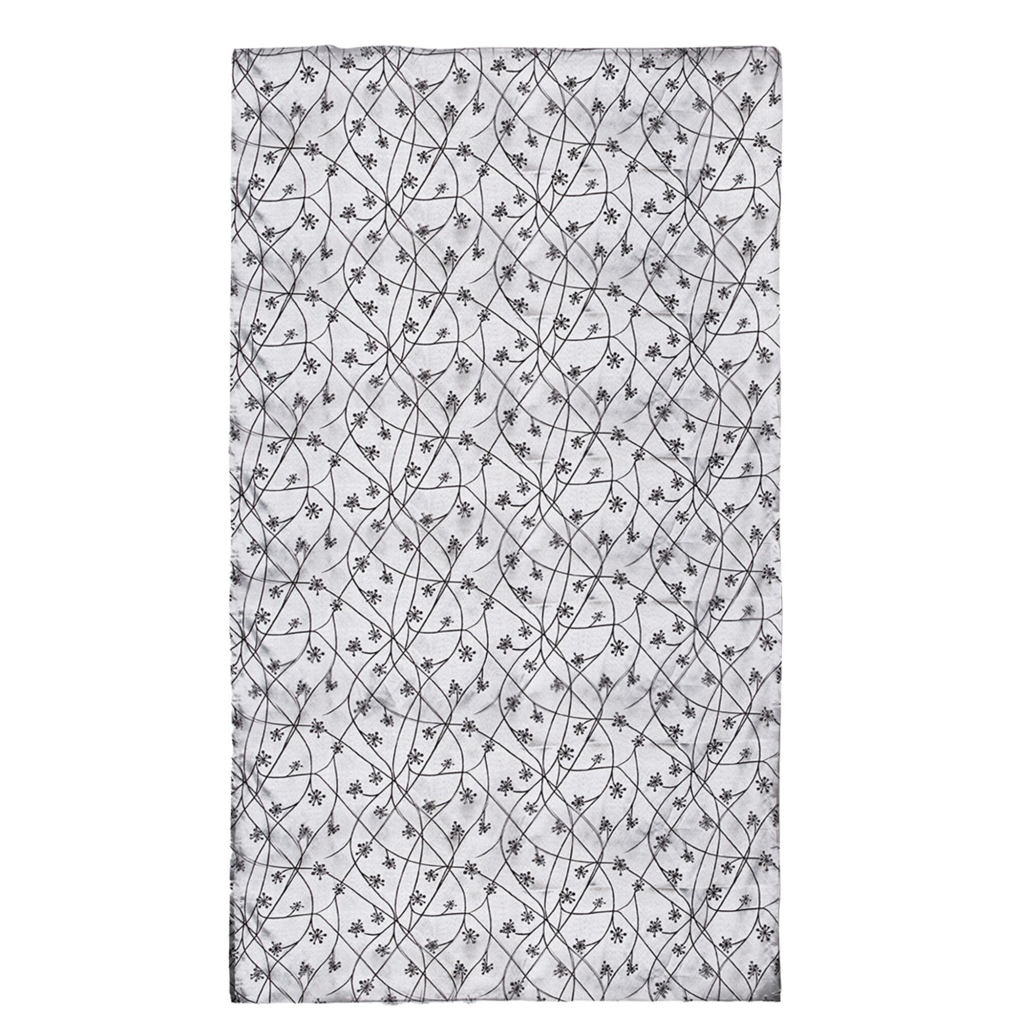 Draperie 140x245 cm, model 1004, prindere cu rejansa, alb/negru