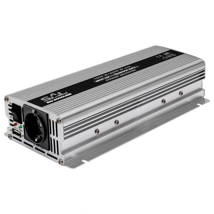 SAL SAI 2000USB feszültség-átalakító inverter 1000/2000W, 12V - 230V, USB aljzat