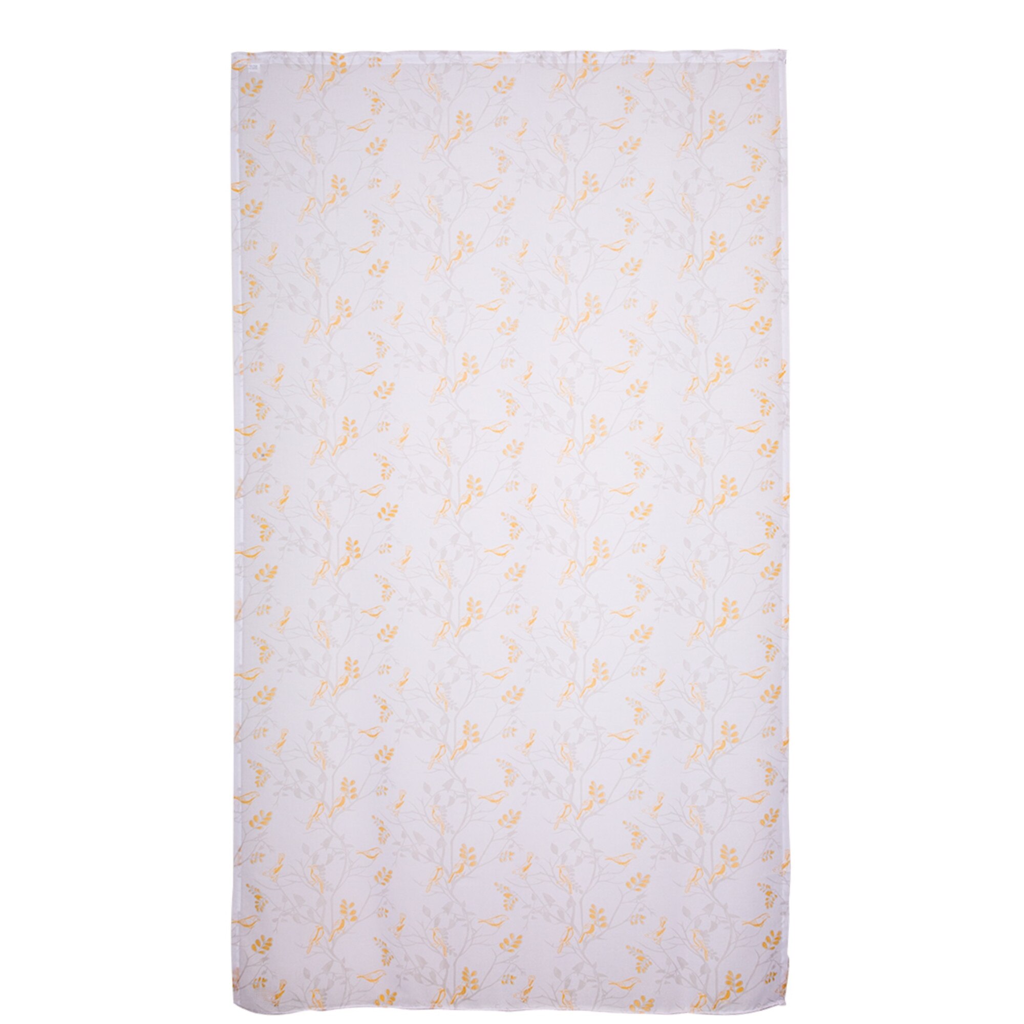 Perdea 140x245 cm, model OB 6377/3, prindere cu rejansa, alb/portocaliu