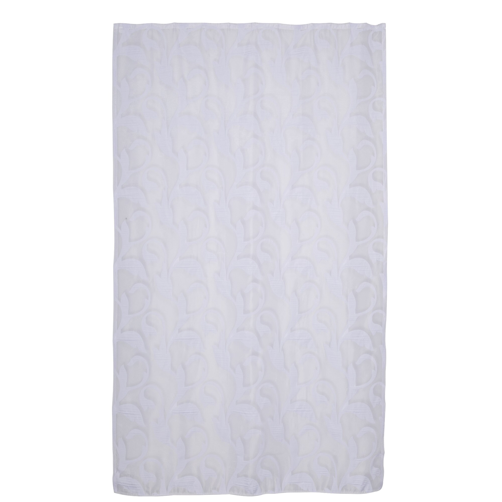 Perdea 140x245 cm, model 170085/01, prindere cu rejansa, alb