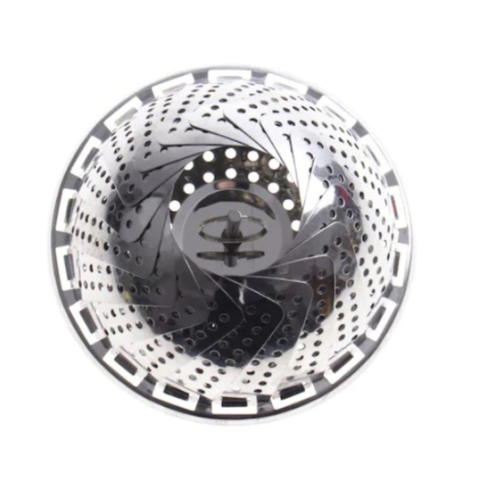Sita gatit la abur, 24 cm, 4 in 1, capac, cos fructe, inox