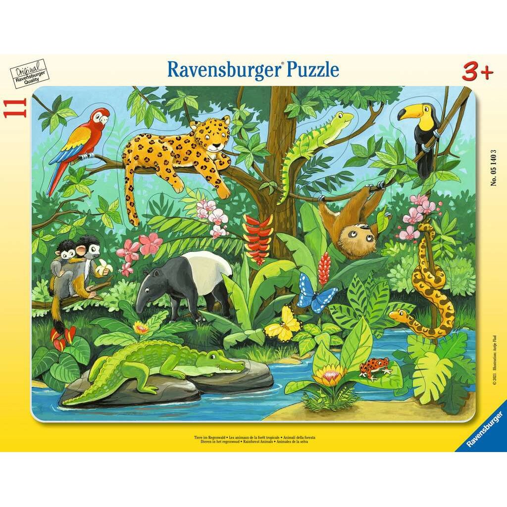 Puzzle clasic, Animals, Ravensburger, 11 de piese