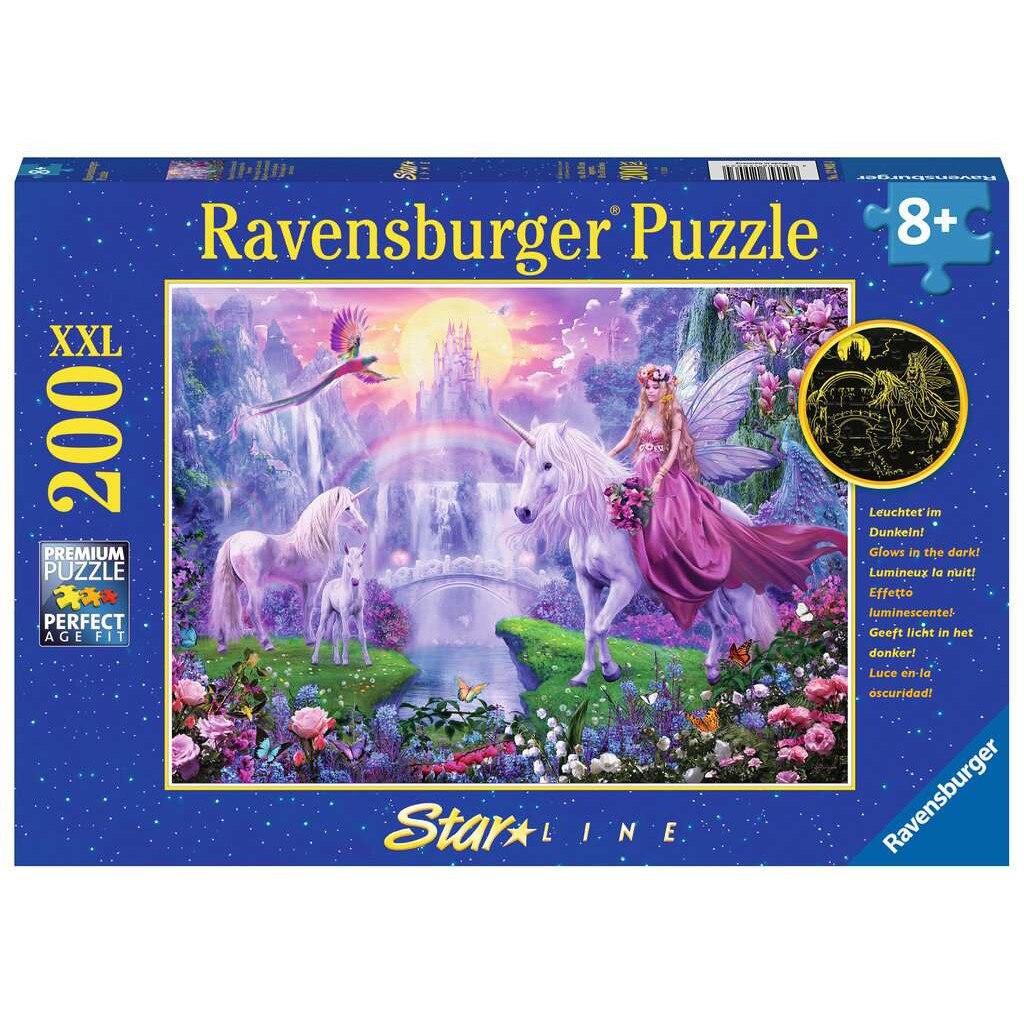Puzzle clasic, Magical Unicorn Night, Ravensburger, 200 de piese