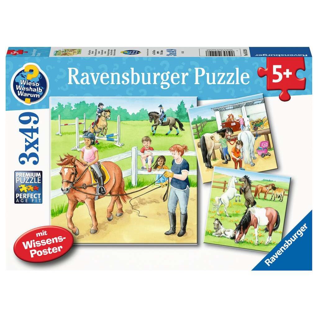 Puzzle clasic, A day at the Stables, Ravensburger, 147 de piese
