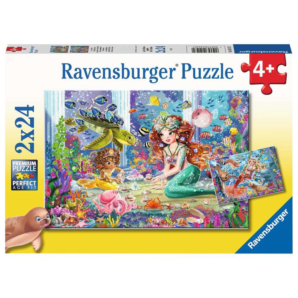 Puzzle clasic, Magical Mermaids, Ravensburger, 48 de piese