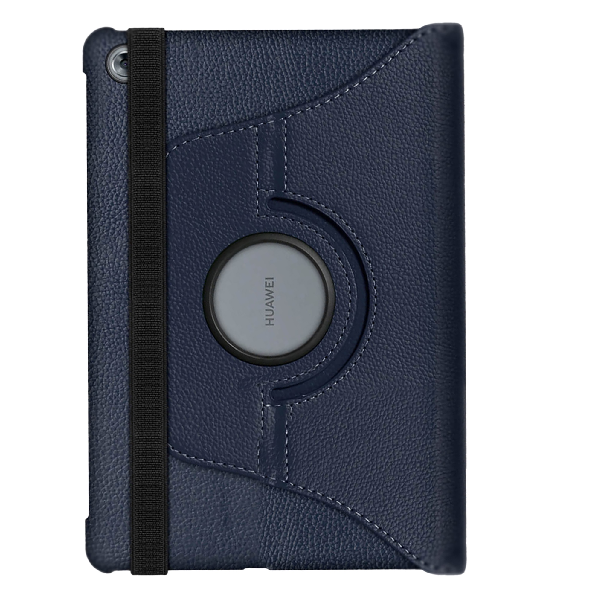 Husa de protectie tableta 360 ° pentru Huawei MediaPad M5 Lite, Piele ecologica, Bleumarin