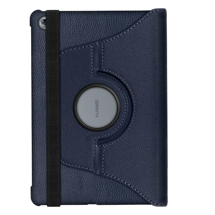 Husa de protectie tableta 360 ° pentru Huawei MediaPad M5 Lite, Piele ecologica, Bleumarin