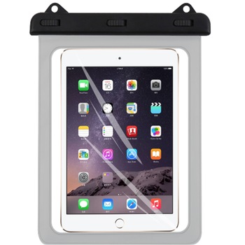 Husa protectie tableta 10 inch, impermeabila, pentru scufundari, curea detasabila, Negru Transparent, BBL2243 Husa protectie tableta 10 inch, impermeabila, pentru scufundari, curea detasabila, Negru Transparent, BBL2243