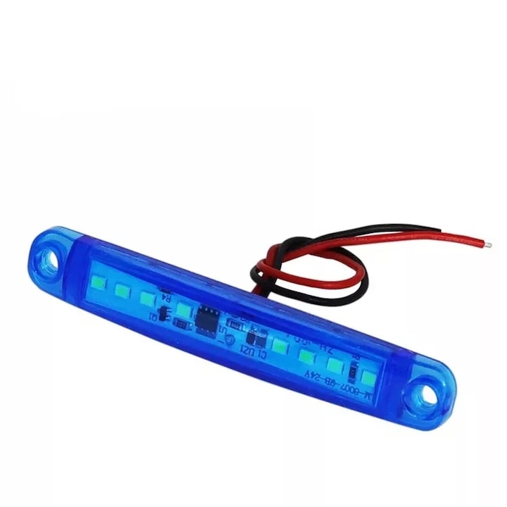 Led Nyomtávú lámpa,12 V/24 V, Vízálló, Kék fényű