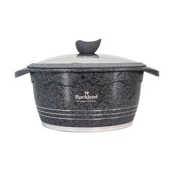 Oala din Granit cu capac 28 cm , Rockland DT28-GR Oala din Granit cu capac 28 cm , Rockland DT28-GR