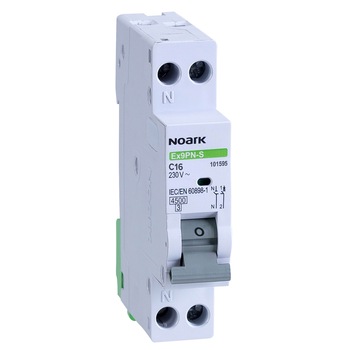 Siguranta automata 1P+N, 16A, curba C, cap. de rupere 4,5kA Siguranta automata 1P+N, 16A, curba C, cap. de rupere 4,5kA