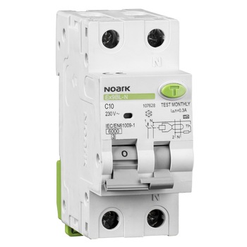 Siguranta automata diferentiala 1P+N, 10A, tip AC, 30mA RCBO Siguranta automata diferentiala 1P+N, 10A, tip AC, 30mA RCBO