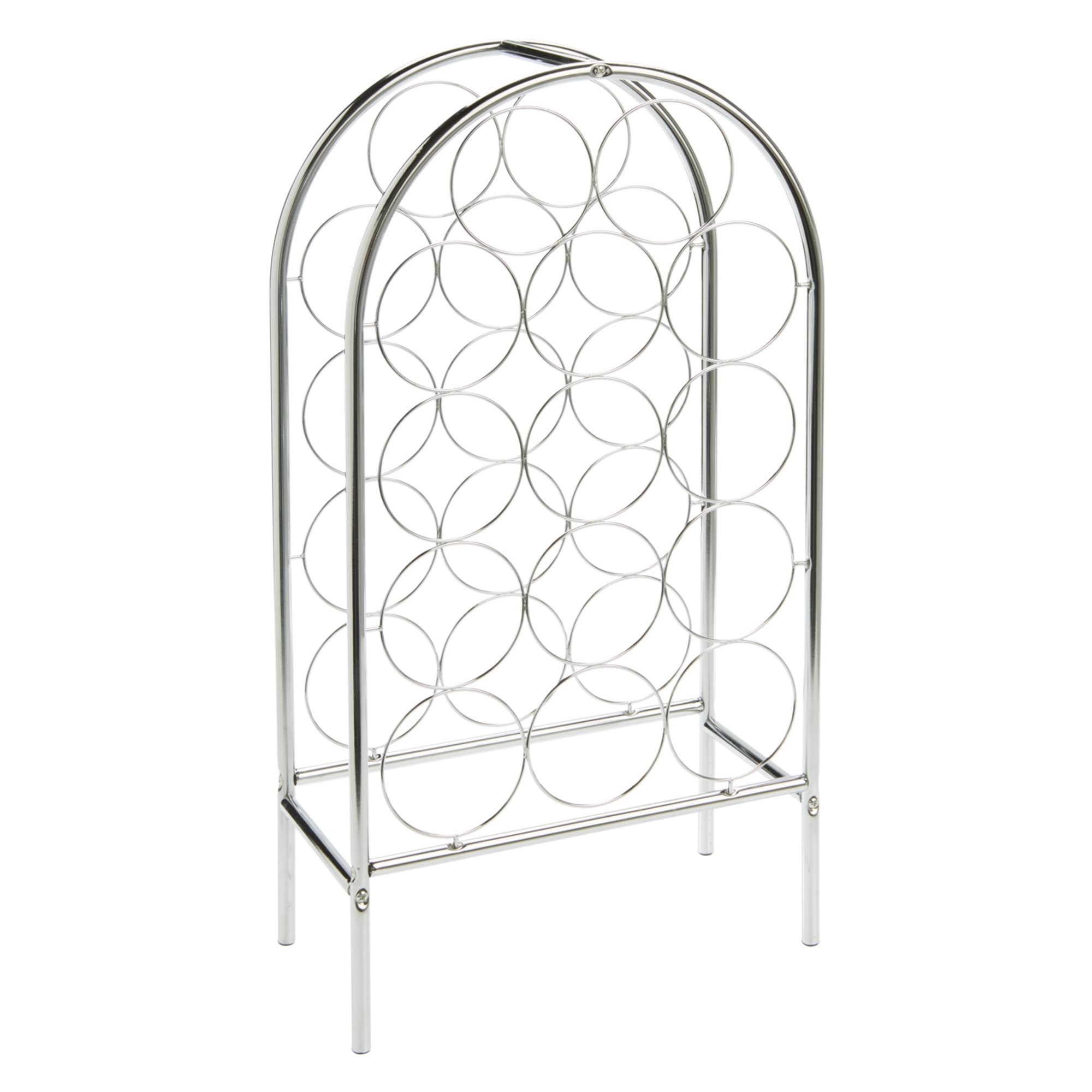 Suport pentru 14 sticle de vin, finisaj cromat - RTA