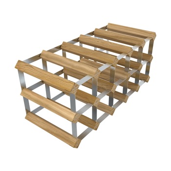 Raft pentru 15 sticle de vin, lemn de pin, Light Oak - RTA Raft pentru 15 sticle de vin, lemn de pin, Light Oak - RTA