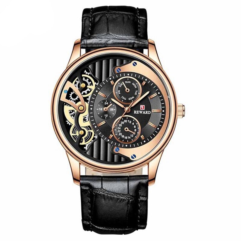 Ceas barbatesc Reward CS1241, curea piele, negru