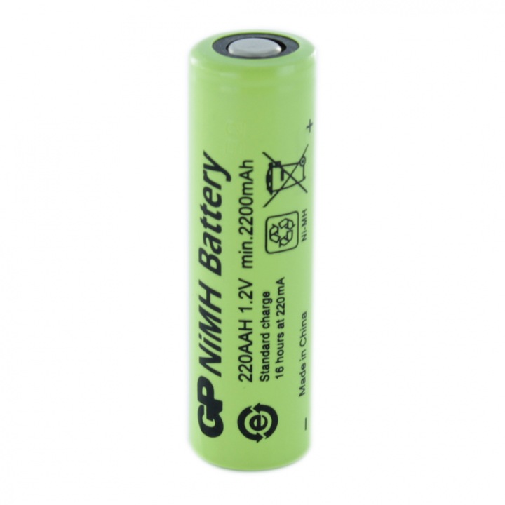 GP Batteries újratölthető akkumulátor, R6 AA 220AAH-B 2200mAh, NiMH, Industrial