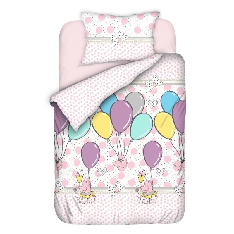 Set lenjerie patut cu 5 piese 120x60 cm Balloons