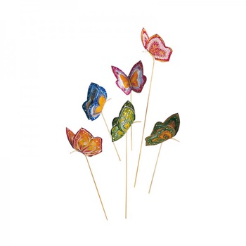 Set 100 accesorii decorative tip fluturi pentru bauturi, 15 cm Set 100 accesorii decorative tip fluturi pentru bauturi, 15 cm