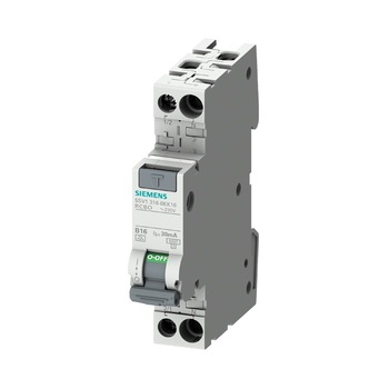 Siguranta automata cu diferential, RCBO, Siemens, 6 kA, 1P+N, 6 A, tip A, 30mA, curba B Siguranta automata cu diferential, RCBO, Siemens, 6 kA, 1P+N, 6 A, tip A, 30mA, curba B