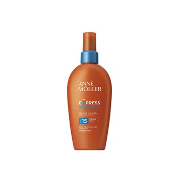 Spray cu protectie solara, Anne Möller, SPF15, Accelerarea procesului de bronzare, 200 ml Spray cu protectie solara, Anne Möller, SPF15, Accelerarea procesului de bronzare, 200 ml