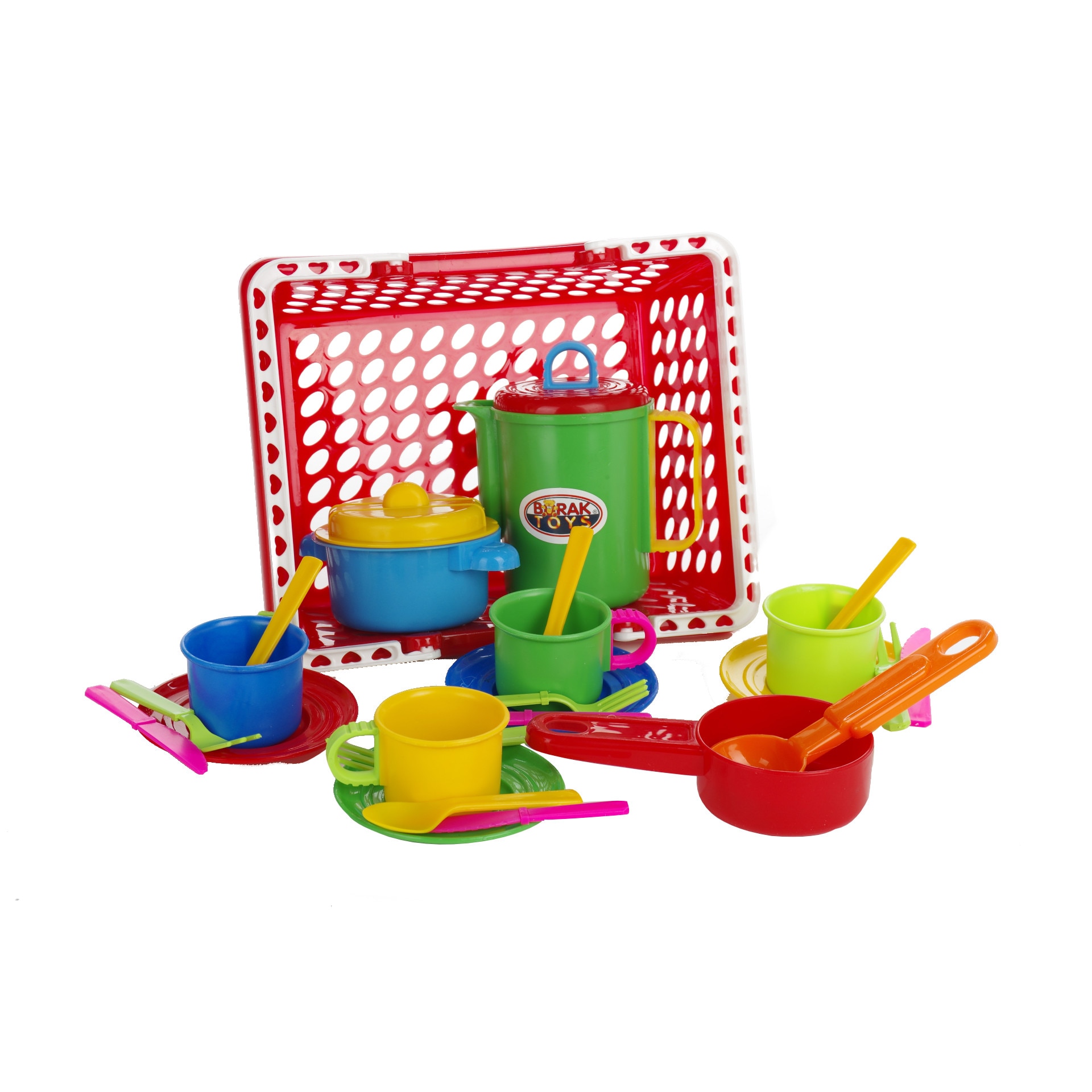 Set pentru picnic, cos si vase, Burak Toys 26 x 21 x 10 cm