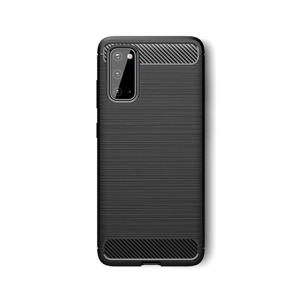 Husa compatibila cu Samsung Galaxy S20 FE Carbon Flexibil Negru