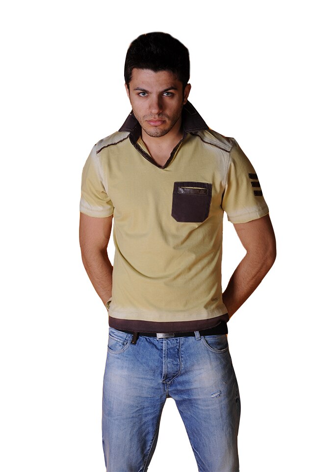 Tricou barbati cu maneca scurta, Tuareg, Model 5, Vernil