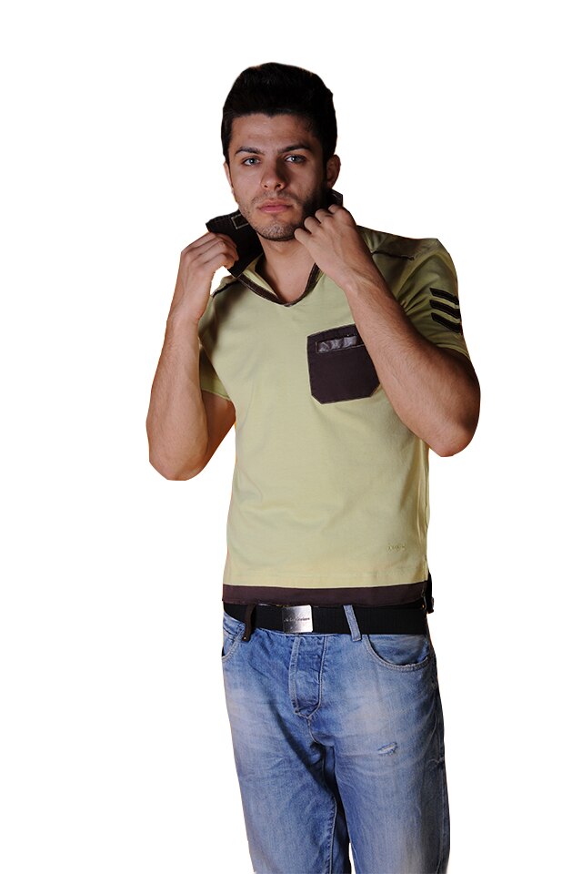 Tricou barbati cu maneca scurta, Tuareg, Model 5, Vernil deschis