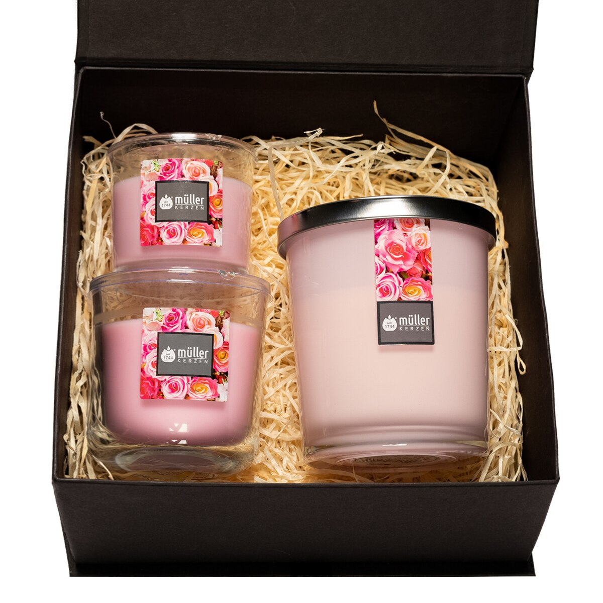 Set 3 lumanari cadou Magic- Rose Mood