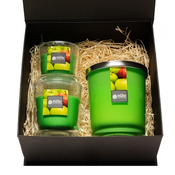 Set 3 lumanari cadou Magic- Fresh Green Set 3 lumanari cadou Magic- Fresh Green