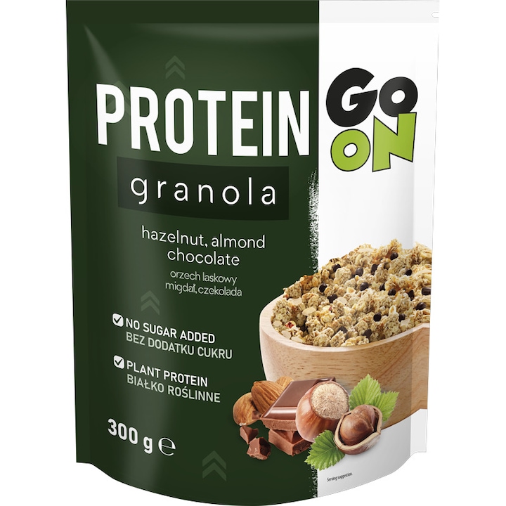 Cereale granola cu ciocolata, migdale si alune de padure On Protein Granola Nuts, 300g