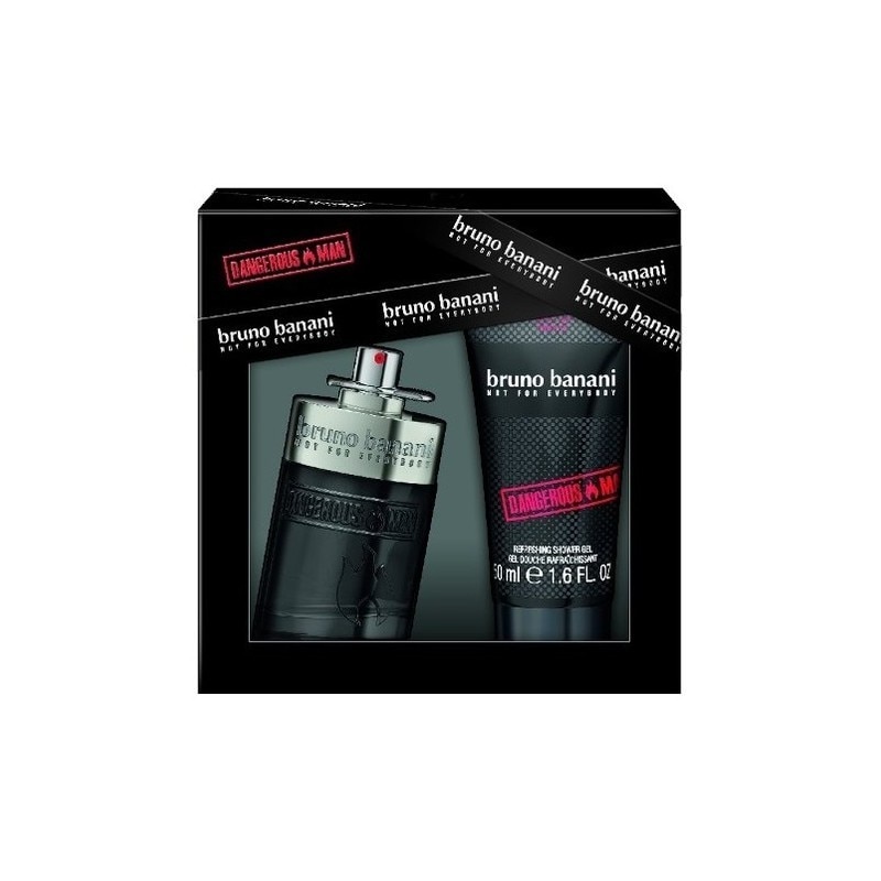 Set Bruno Banani Dangerous Man, Barbati: Apa de toaleta 30ml, Gel de dus 50ml
